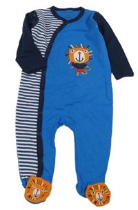 Modro-biely overal s pruhmi a s levíkom 