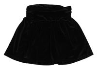 Čierna zamatová sukňa