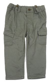 Zelené cargo rifle H&M