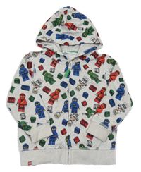 Sivá prepínaci mikina s kapucí - Lego Ninjago H&M