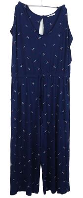 Dámský tmavomodrý culottes kalhotový overal TU 