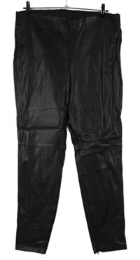 Dámske čierne koženkové skinny nohavice Dorothy Perkins