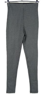 Dámské černo-bílé vzorované legíny F&F
