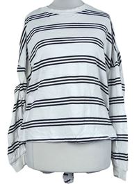 Dámske bielo-čierne pruhované tričko Asos