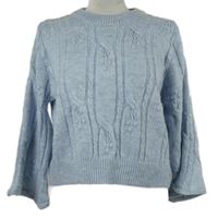 Dámský světlemodrý vzorovaný crop svetr Savida 