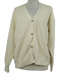 Dámský smetanový propínací oversized svetr M&S