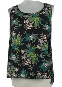 Dámský černý kytičkovaný halenkový top Atmosphere 