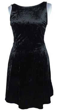 Dámské černé sametové šaty H&M