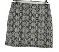 Dámska béžovo-čierna vzorovaná sukňa Boohoo