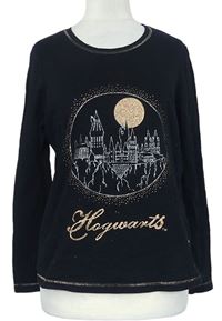 Dámske čierne pyžamové tričko s potiskem Harry Potter George