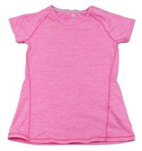 Neónově ružové melírované športové tričko H&M