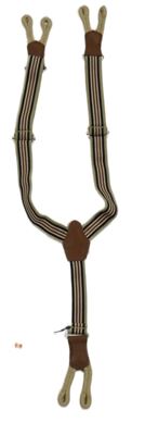 -Nové Béžovo-tmavomodro-vínové pruhované traky