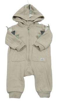 Béžová tepláková kombinéza s kapucňou s ostny F&F