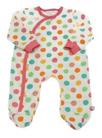 Biely bodkovaná ý overal Liegelind