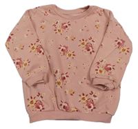 Svetloružová kvetinová mikina George