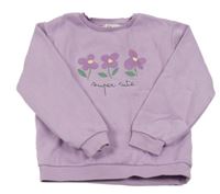 Fialová mikina s kvietkami C&A