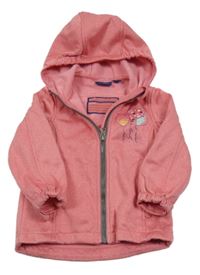 Ružová softshellová bunda s potlačou a kapucňou Impidimpi