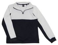 Bielo-tmavomodrá športová mikina