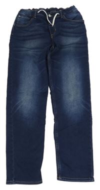 Tmavomodré teplákové rifle H&M