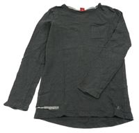 Antracitové tričko s nápisom S. Oliver