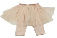 Svetloružová tylová sukňa s legínami Next