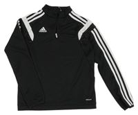 Černá sportovní funkční mikina s logem Adidas