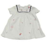 Bielo-modré šaty s kvietkami Nutmeg