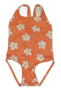 Růžovo-oranžové plavky s květinami Nabaiji