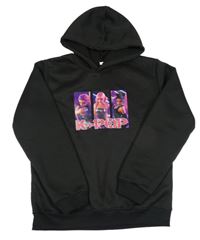 Černá mikina K-POP s kapucí 