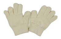 Smetanové pletené prstové rukavice 