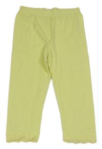 Svetložlté capri legíny s čipkou Y.F.K.