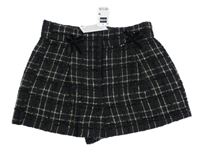 Nové - Černo-stříbrno vzorované kraťasy Dunnes