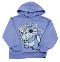 Lila mikina se Stitchem a kapucí Primark 