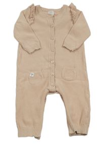 Růžový pletený overal s volánky John Lewis