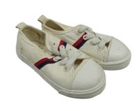 Biele plátenky  s pruhy vel.25