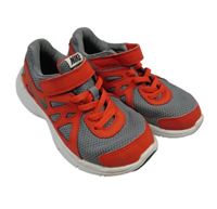 Červeno-šedé koženkovo/textilní botasky Nike vel. 31,5