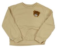 Béžová mikina s medvedíkom SHEIN