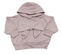 Pudrová mikina s mašlí a kapucí Primark