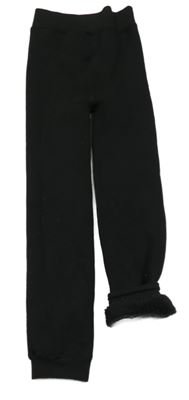 Čierne zateplené punčocháčové legíny