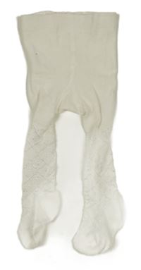 Biele kárované pančuchy