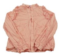 Ružová blúzka s volánikmi