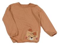 Starorůžová mikina s leopardem George 