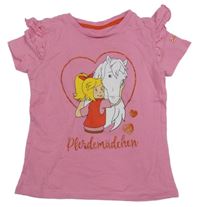 Ružové tričko s obrázkom