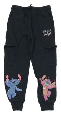 Tmavošedé tepláky se Stitchem a kapsami Disney