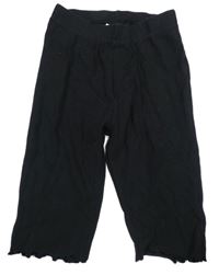 Čierne rebrované capri legíny Zara