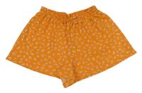 Oranžové kvetované kraťasy Matalan