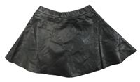 Čierna koženková kolová sukňa H&M