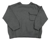 Sivý sveter s vreckom Zara