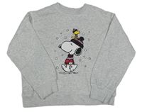 Šedá melírovaná mikina se Snoopym H&M