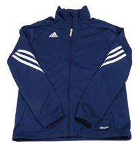 Tmavomodrá športová prepínaci mikina s logom Adidas